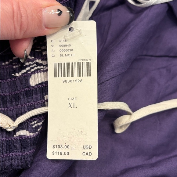 NWT Anthropologie Celadine Scallop Piped Mini Dress in Blue Motif, size XL - Picture 13 of 13